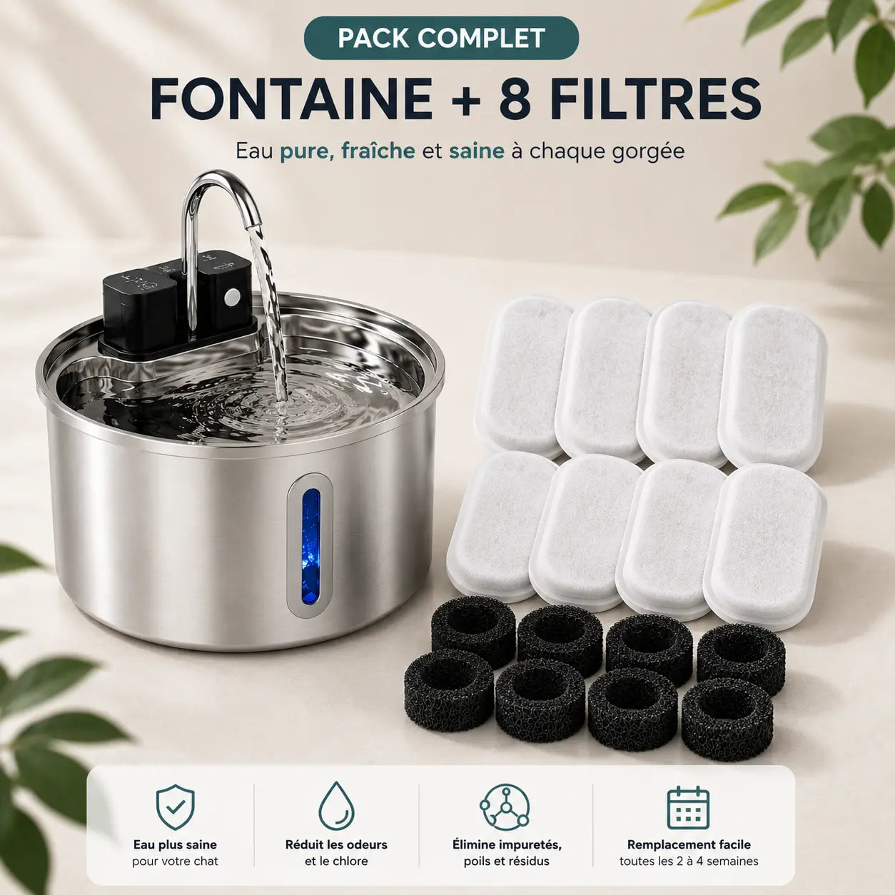 Pack AquaNeko — avec capteur + 8 filtres