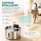 Fontaine AquaNeko — capteur grand angle 120° / 1,5 m