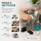 Nettoyage facile, fontaine entièrement démontable